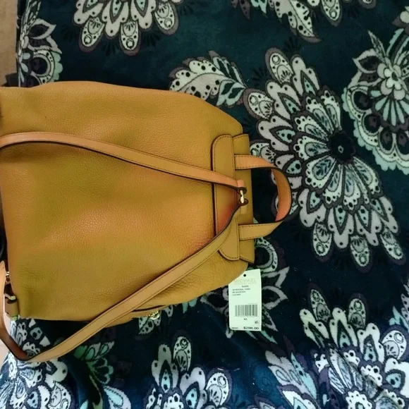 Michael Kors Tan Leather Backpack - Picture 2 of 3